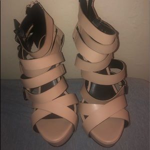 Nude Strappy heels